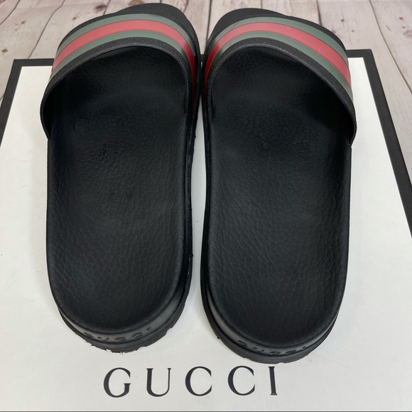 Gucci Men’s web slide sandals main image 5